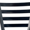 Rail Metal Barstool with Upholstered Seat in Black Vinyl - Image 2